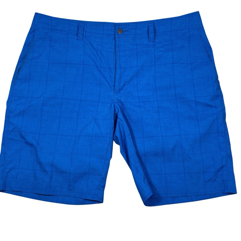 Callaway Performance‎ Golf Shorts Mens 38 Blue Window Pane Check Stretch *read